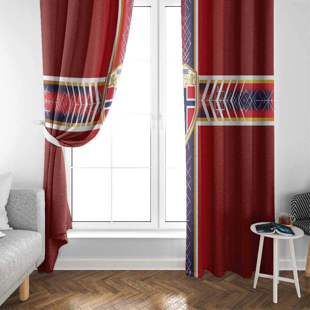 Norway National Football Window Curtain Vikings Heritage Sporty Style - Wonder Print Shop