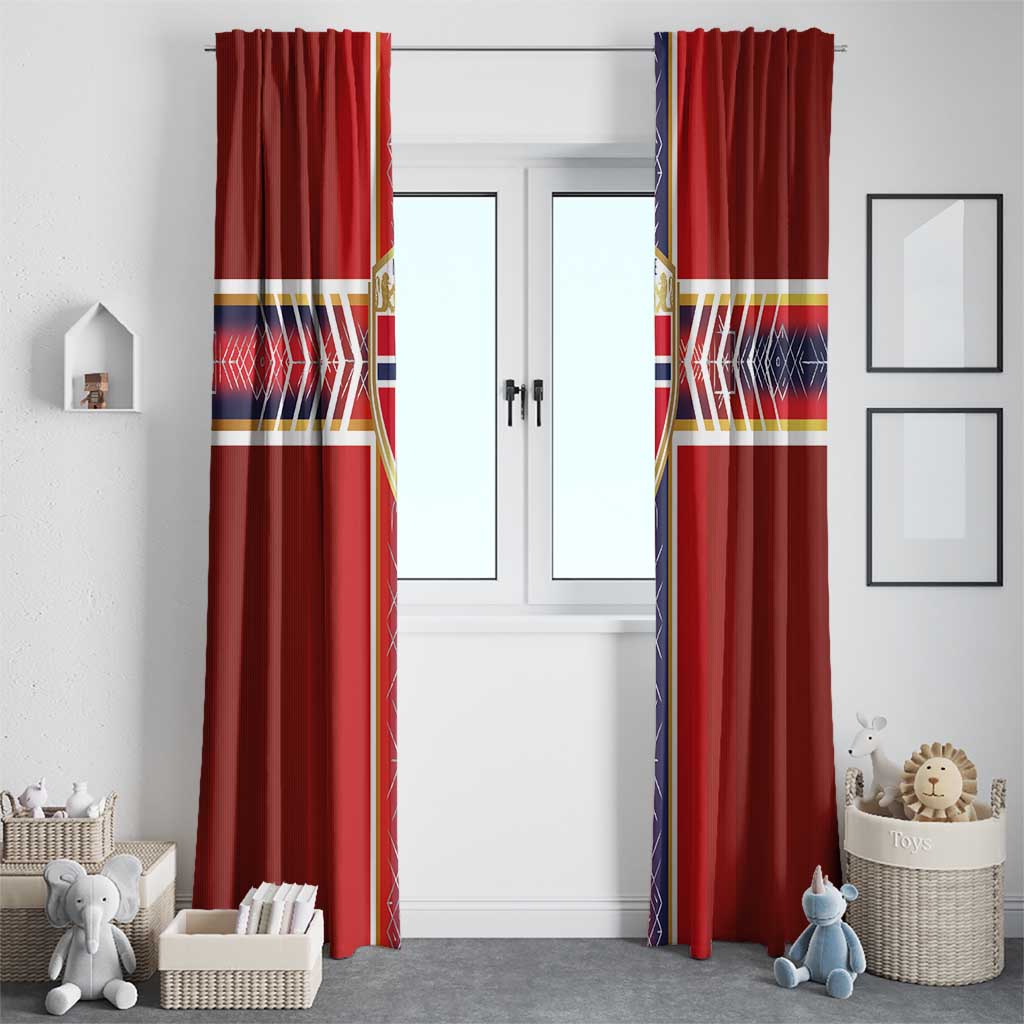 Norway National Football Window Curtain Vikings Heritage Sporty Style - Wonder Print Shop