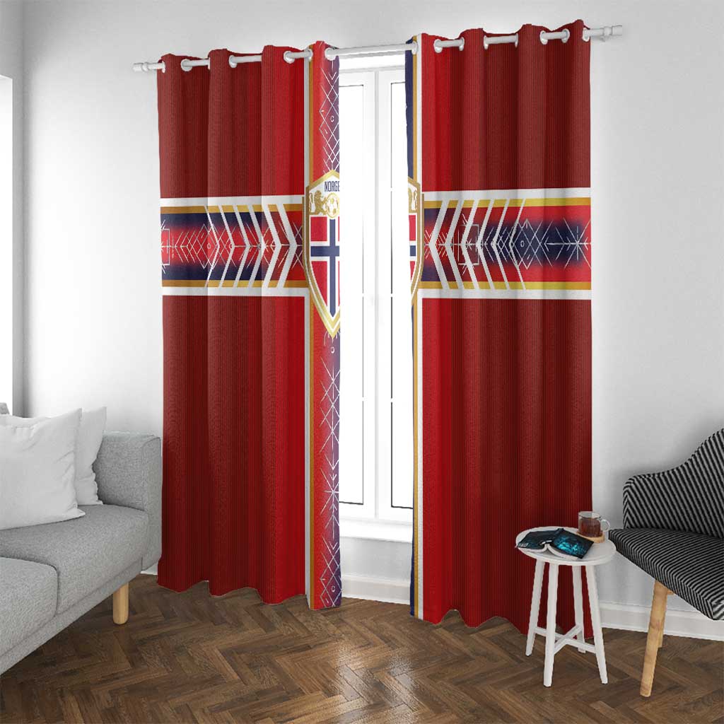 Norway National Football Window Curtain Vikings Heritage Sporty Style - Wonder Print Shop