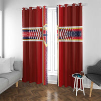 Norway National Football Window Curtain Vikings Heritage Sporty Style - Wonder Print Shop