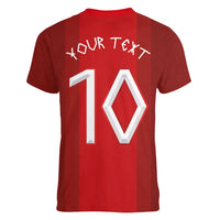 Custom Norway National Football Women V-Neck T-Shirt Vikings Heritage Sporty Style - Wonder Print Shop