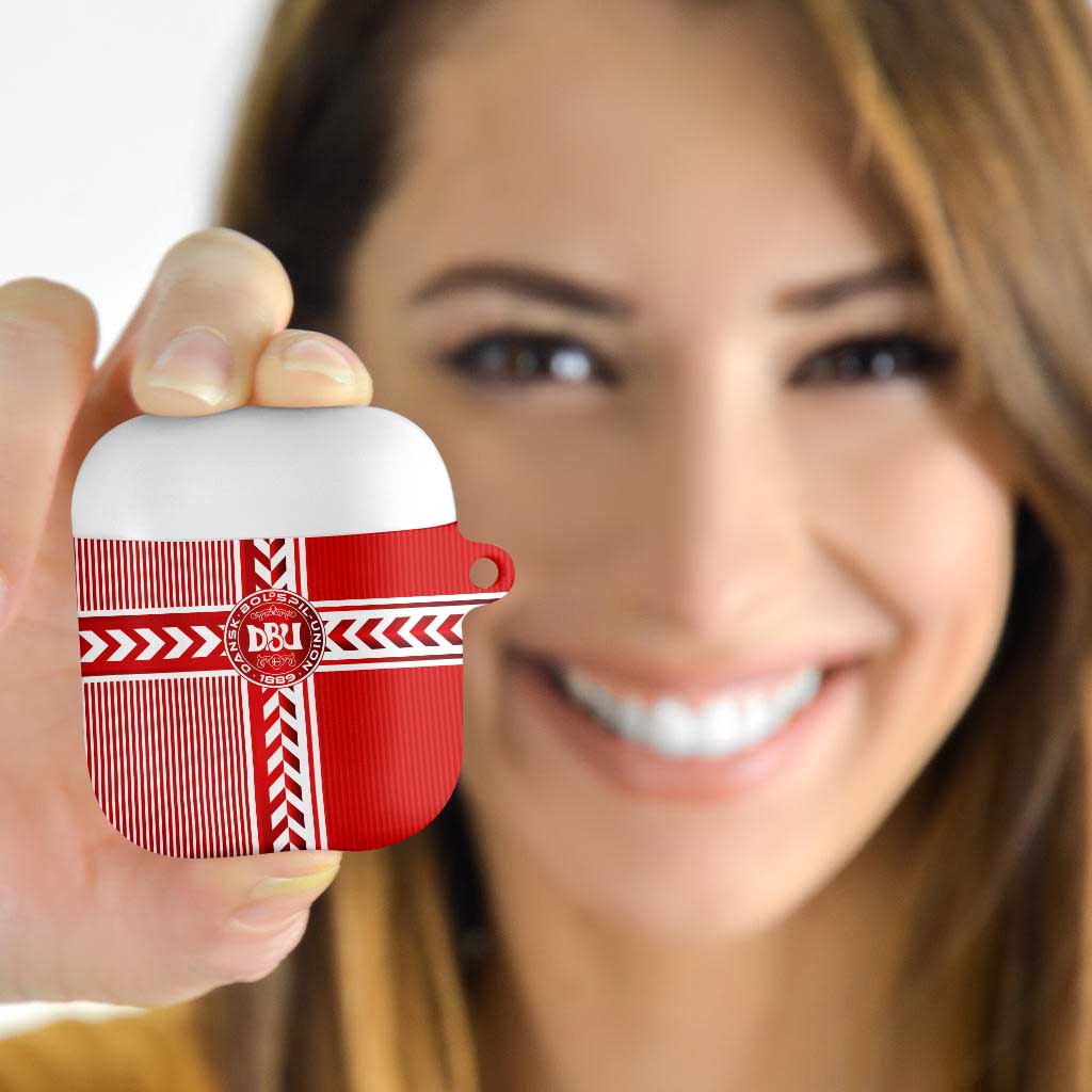 Denmark National Football AirPods Case The Red and Whites Sporty Style - Wonder Print Shop