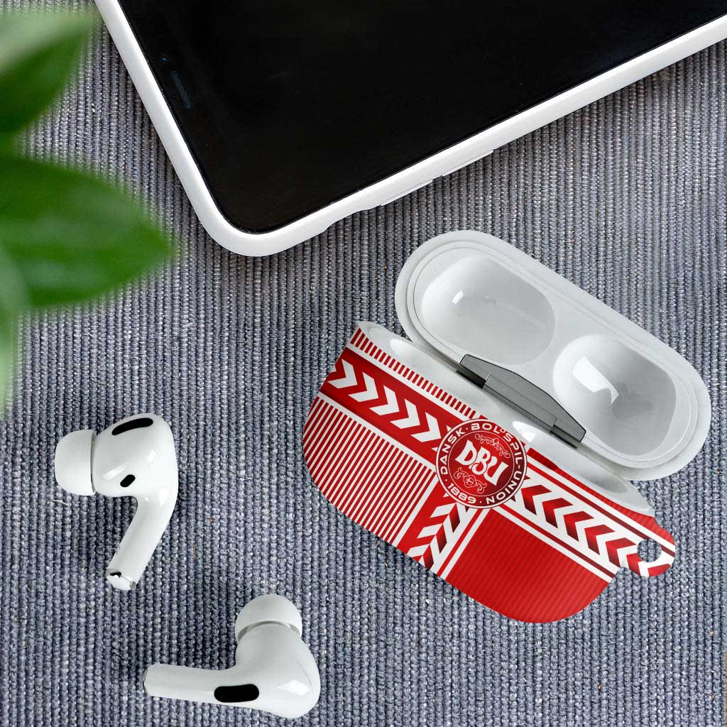 Denmark National Football AirPods Case The Red and Whites Sporty Style - Wonder Print Shop