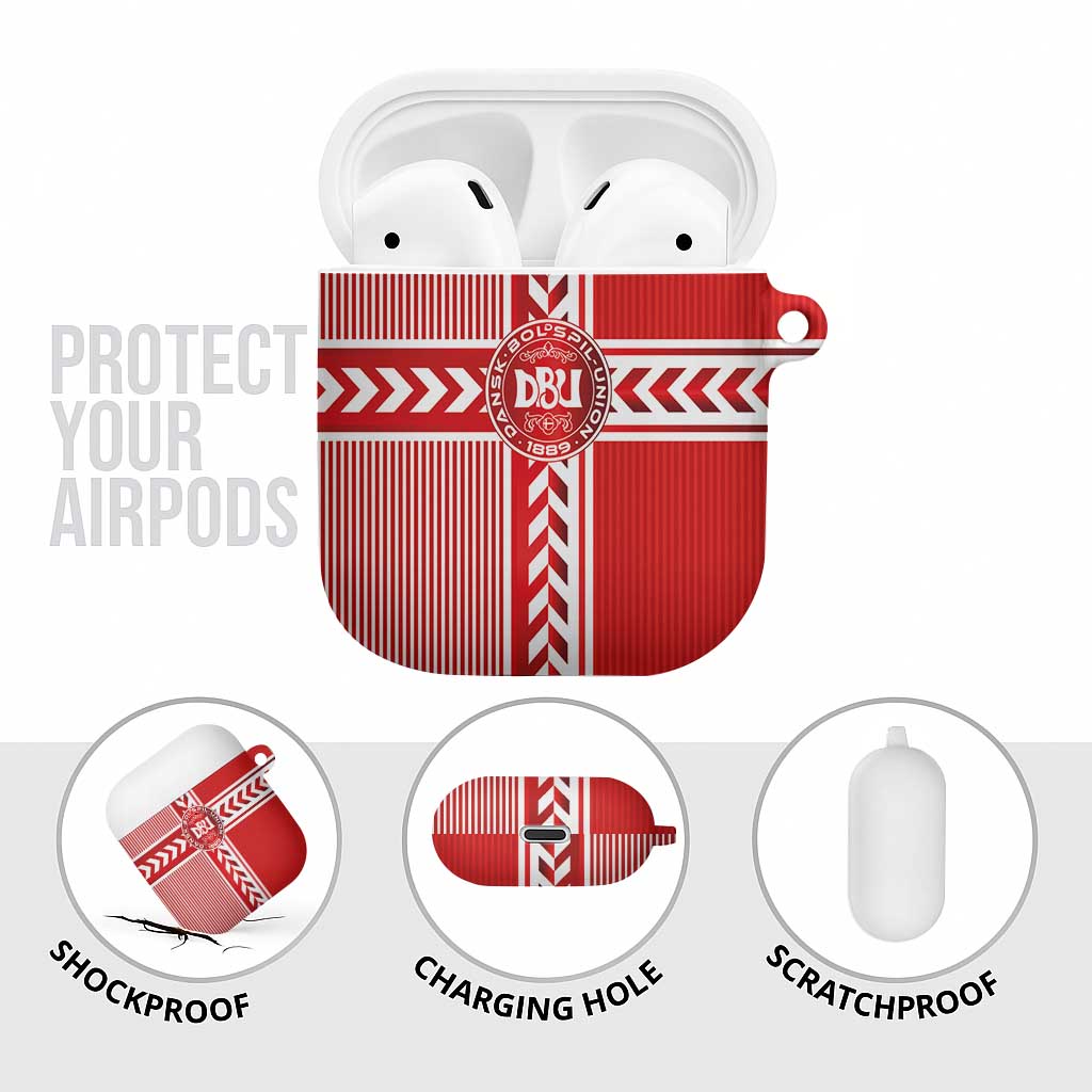 Denmark National Football AirPods Case The Red and Whites Sporty Style - Wonder Print Shop