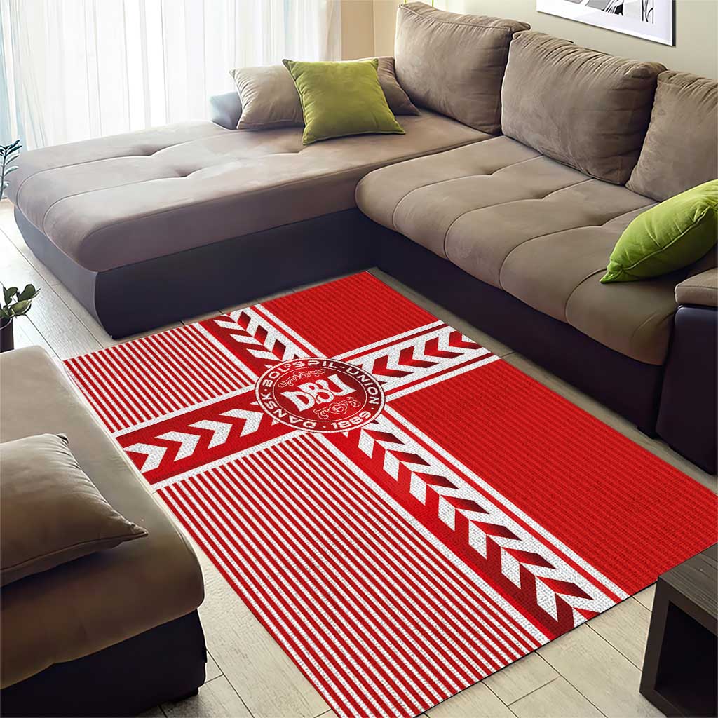 Denmark National Football Area Rug The Red and Whites Sporty Style - Wonder Print Shop