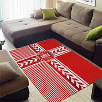 Denmark National Football Area Rug The Red and Whites Sporty Style - Wonder Print Shop
