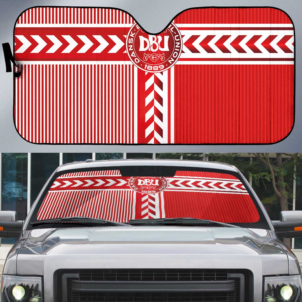 Denmark National Football Auto Sun Shade The Red and Whites Sporty Style - Wonder Print Shop