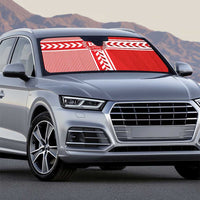 Denmark National Football Auto Sun Shade The Red and Whites Sporty Style - Wonder Print Shop