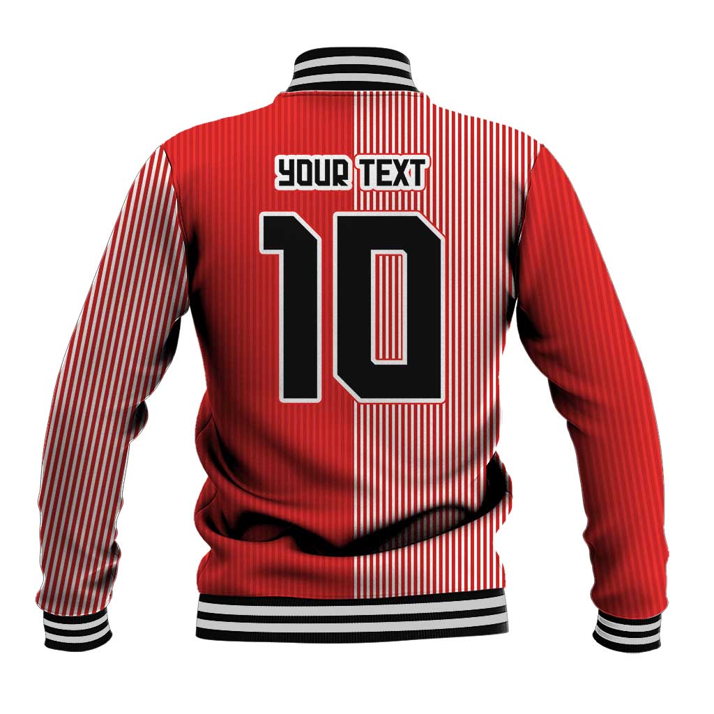 Custom Denmark National Football Baseball Jacket The Red and Whites Sporty Style - Wonder Print Shop