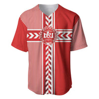 Custom Denmark National Football Baseball Jersey The Red and Whites Sporty Style - Wonder Print Shop