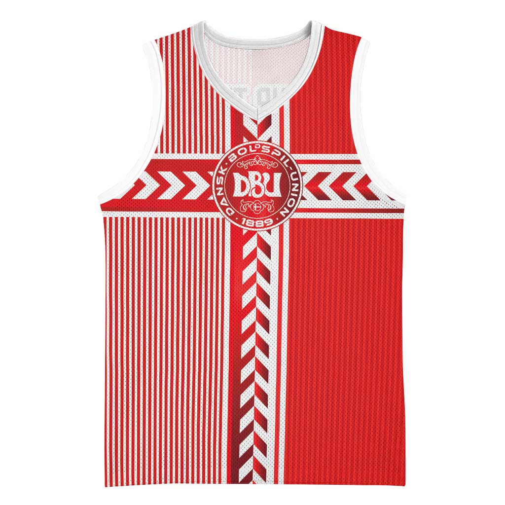 Custom Denmark National Football Basketball Jersey The Red and Whites Sporty Style - Wonder Print Shop