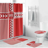 Denmark National Football Bathroom Set The Red and Whites Sporty Style - Wonder Print Shop