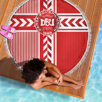 Denmark National Football Beach Blanket The Red and Whites Sporty Style - Wonder Print Shop