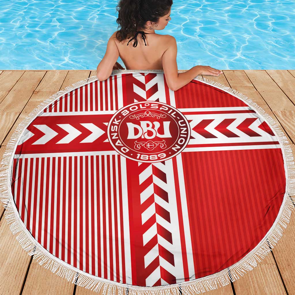 Denmark National Football Beach Blanket The Red and Whites Sporty Style - Wonder Print Shop