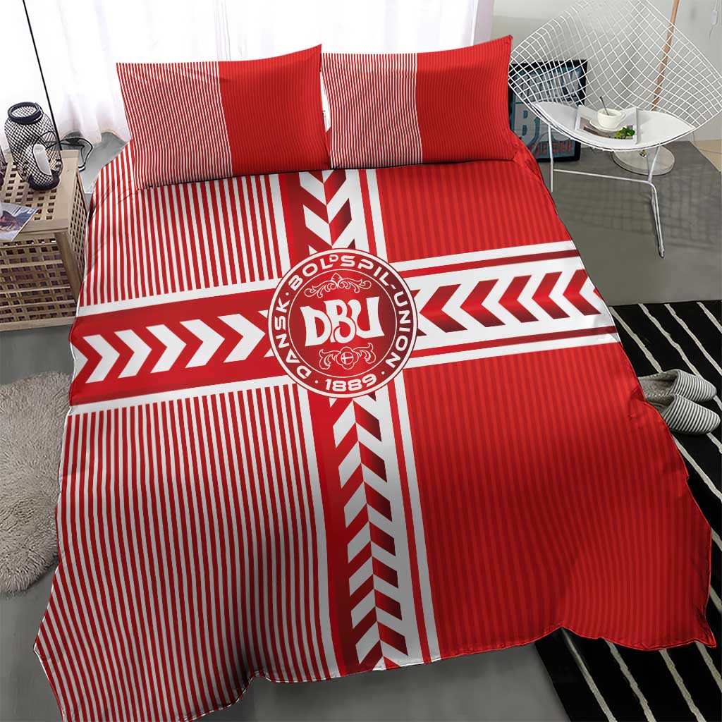 Denmark National Football Bedding Set The Red and Whites Sporty Style - Wonder Print Shop