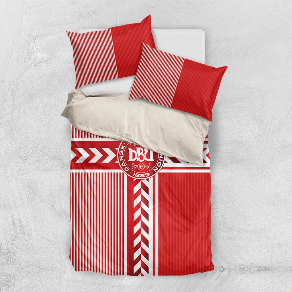 Denmark National Football Bedding Set The Red and Whites Sporty Style - Wonder Print Shop