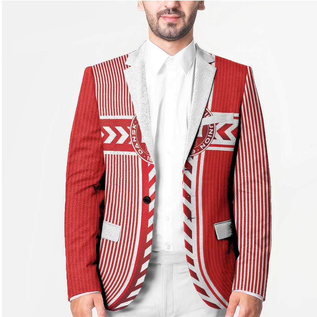 Custom Denmark National Football Blazer The Red and Whites Sporty Style - Wonder Print Shop