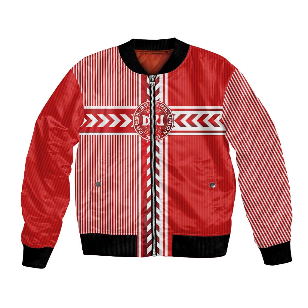 Custom Denmark National Football Bomber Jacket The Red and Whites Sporty Style - Wonder Print Shop