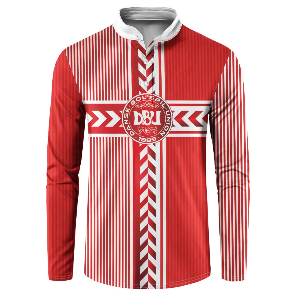 Custom Denmark National Football Button Sweatshirt The Red and Whites Sporty Style - Wonder Print Shop