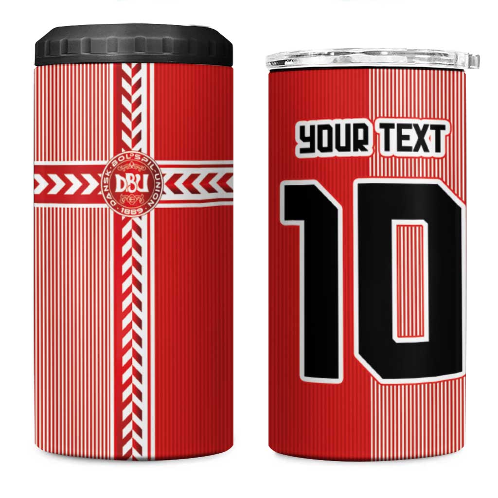Custom Denmark National Football 4 in 1 Can Cooler Tumbler The Red and Whites Sporty Style - Wonder Print Shop