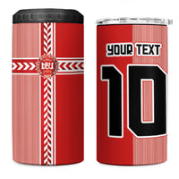 Custom Denmark National Football 4 in 1 Can Cooler Tumbler The Red and Whites Sporty Style - Wonder Print Shop