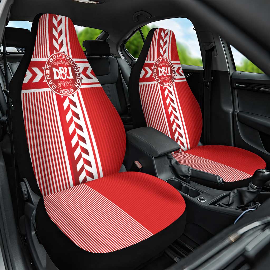 Denmark National Football Car Seat Cover The Red and Whites Sporty Style - Wonder Print Shop
