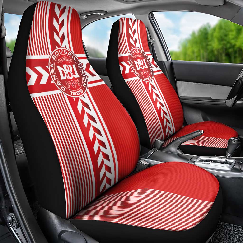 Denmark National Football Car Seat Cover The Red and Whites Sporty Style - Wonder Print Shop