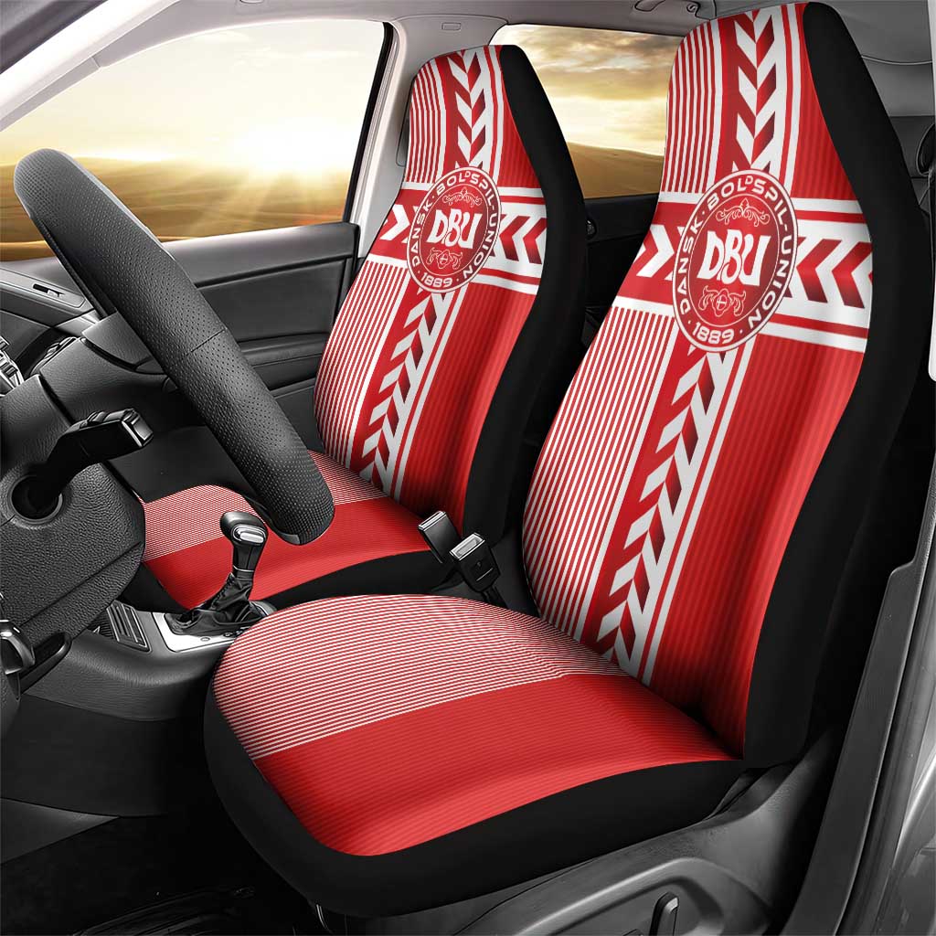 Denmark National Football Car Seat Cover The Red and Whites Sporty Style - Wonder Print Shop