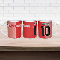 Custom Denmark National Football Ceramic Mug The Red and Whites Sporty Style - Wonder Print Shop