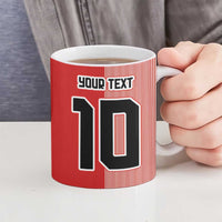 Custom Denmark National Football Ceramic Mug The Red and Whites Sporty Style - Wonder Print Shop