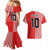 Custom Denmark National Football Couples Matching Mermaid Dress and Hawaiian Shirt The Red and Whites Sporty Style - Wonder Print Shop