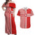 Custom Denmark National Football Couples Matching Off Shoulder Maxi Dress and Hawaiian Shirt The Red and Whites Sporty Style - Wonder Print Shop
