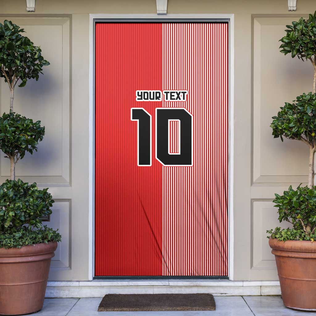 Custom Denmark National Football Door Cover The Red and Whites Sporty Style - Wonder Print Shop