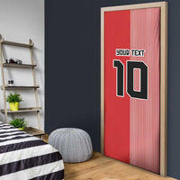 Custom Denmark National Football Door Cover The Red and Whites Sporty Style - Wonder Print Shop