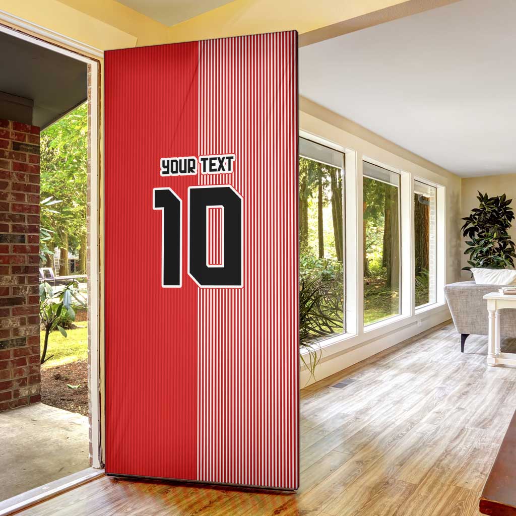Custom Denmark National Football Door Cover The Red and Whites Sporty Style - Wonder Print Shop