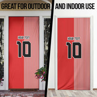 Custom Denmark National Football Door Cover The Red and Whites Sporty Style - Wonder Print Shop