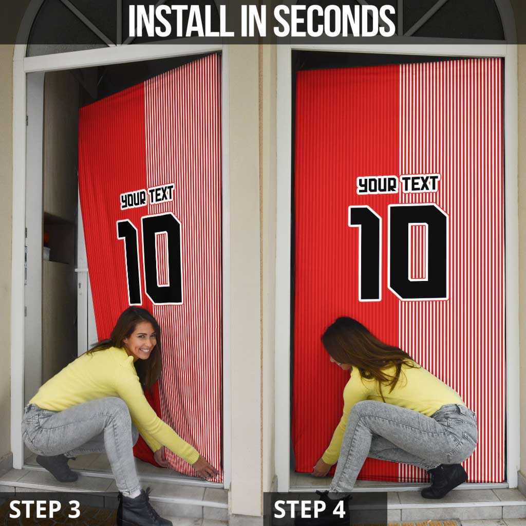 Custom Denmark National Football Door Cover The Red and Whites Sporty Style - Wonder Print Shop