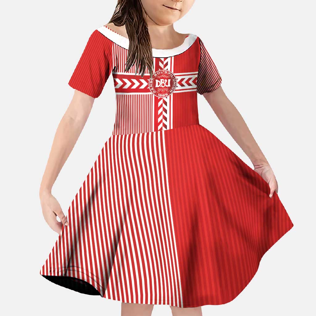 Custom Denmark National Football Family Matching Mermaid Dress and Hawaiian Shirt The Red and Whites Sporty Style - Wonder Print Shop