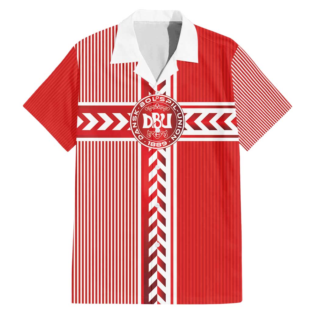 Custom Denmark National Football Family Matching Mermaid Dress and Hawaiian Shirt The Red and Whites Sporty Style - Wonder Print Shop