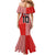 Custom Denmark National Football Family Matching Mermaid Dress and Hawaiian Shirt The Red and Whites Sporty Style - Wonder Print Shop