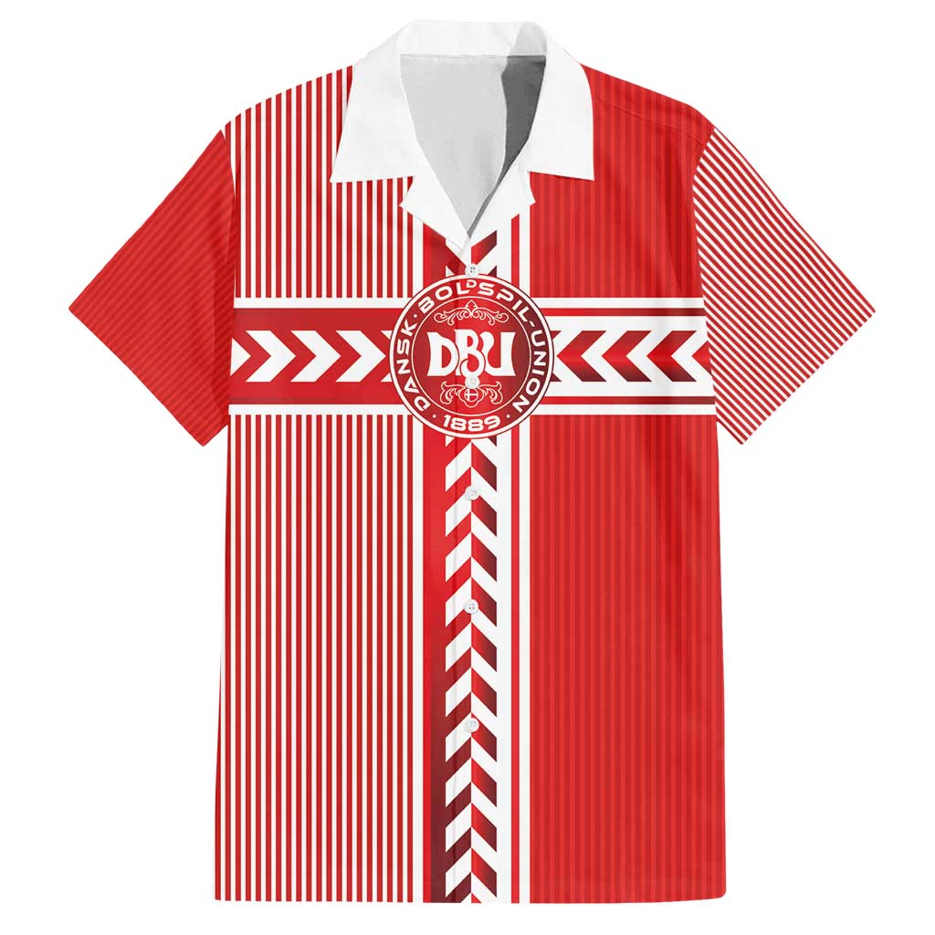 Custom Denmark National Football Family Matching Off Shoulder Maxi Dress and Hawaiian Shirt The Red and Whites Sporty Style - Wonder Print Shop