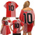Custom Denmark National Football Family Matching Off Shoulder Short Dress and Hawaiian Shirt The Red and Whites Sporty Style - Wonder Print Shop
