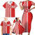 Custom Denmark National Football Family Matching Short Sleeve Bodycon Dress and Hawaiian Shirt The Red and Whites Sporty Style - Wonder Print Shop