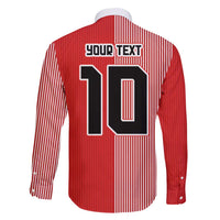 Custom Denmark National Football Family Matching Short Sleeve Bodycon Dress and Hawaiian Shirt The Red and Whites Sporty Style - Wonder Print Shop