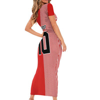 Custom Denmark National Football Family Matching Short Sleeve Bodycon Dress and Hawaiian Shirt The Red and Whites Sporty Style - Wonder Print Shop