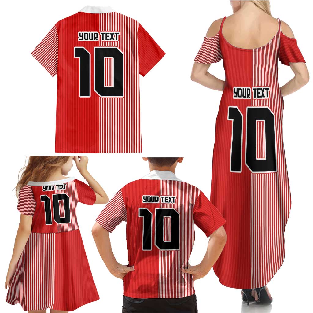 Custom Denmark National Football Family Matching Summer Maxi Dress and Hawaiian Shirt The Red and Whites Sporty Style - Wonder Print Shop