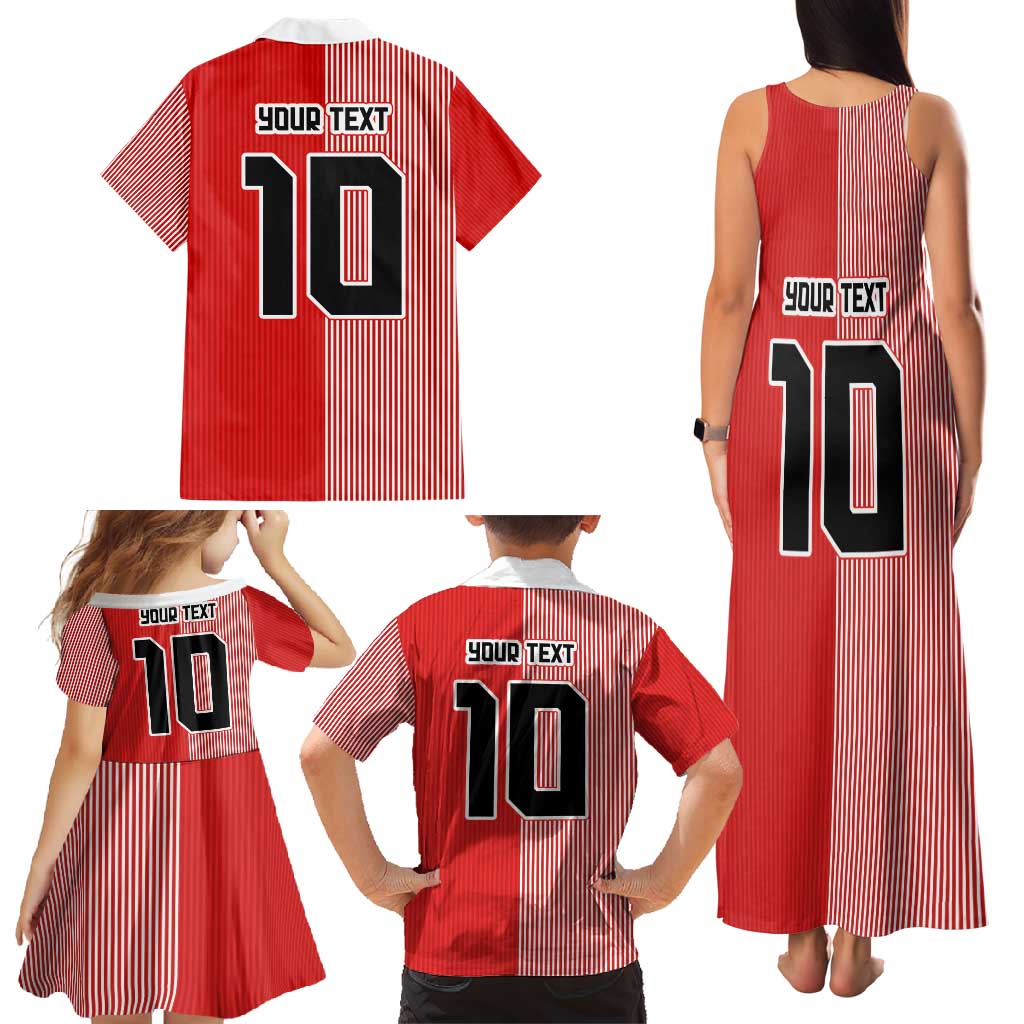 Custom Denmark National Football Family Matching Tank Maxi Dress and Hawaiian Shirt The Red and Whites Sporty Style - Wonder Print Shop