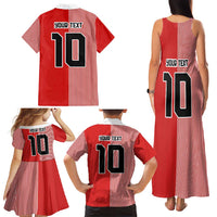 Custom Denmark National Football Family Matching Tank Maxi Dress and Hawaiian Shirt The Red and Whites Sporty Style - Wonder Print Shop