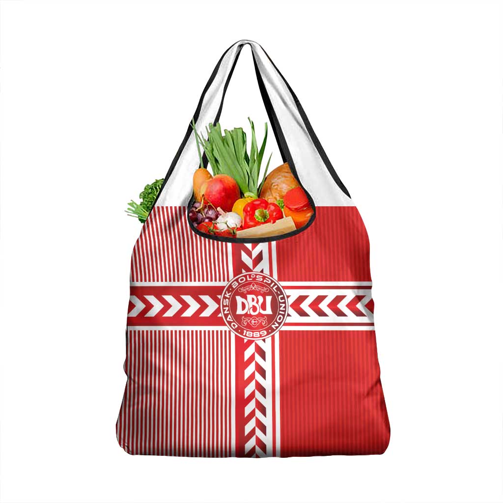 Denmark National Football Grocery Bag The Red and Whites Sporty Style - Wonder Print Shop