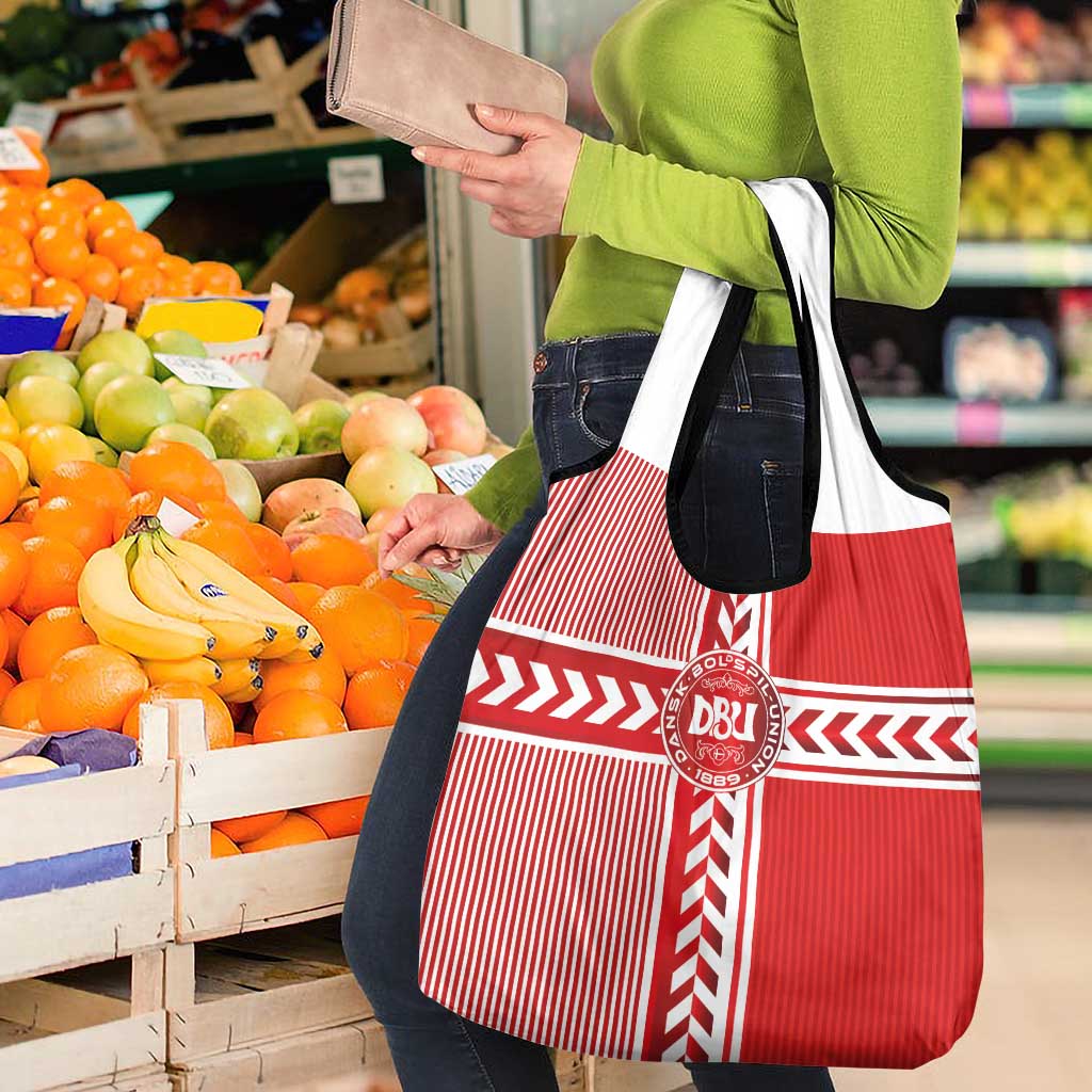 Denmark National Football Grocery Bag The Red and Whites Sporty Style - Wonder Print Shop